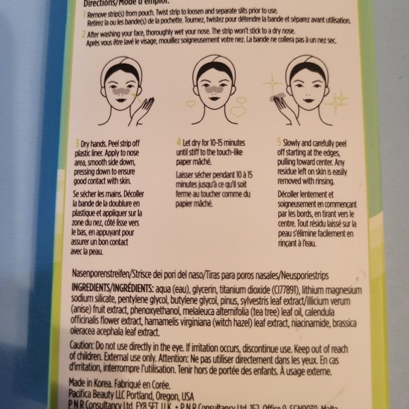 Pacifica Kale Detox Pore Strips with Kale, Witch Hazel & Tea Tree Oil, 6 Ct, New - Picture 4 of 7